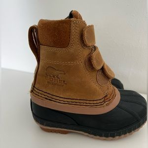 Kids Sorel Leather Winter Boots